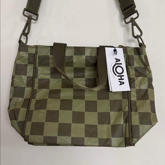 Aloha Collection Green Checkerboard Crossbody - Picture 2 of 3